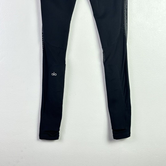 ALO YOGA MId Rise  Black Coast Legging Mesh Stirrups Size S - Picture 8 of 11